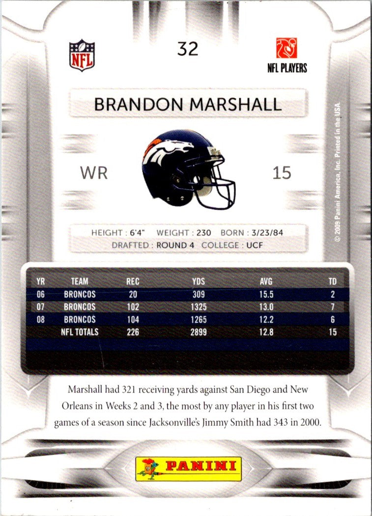 2009 Playoff Prestige Brandon Marshall