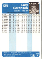 1984 Fleer Lary Sorensen #549