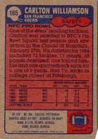 1985 Topps Carlton Williamson #165 Rookie