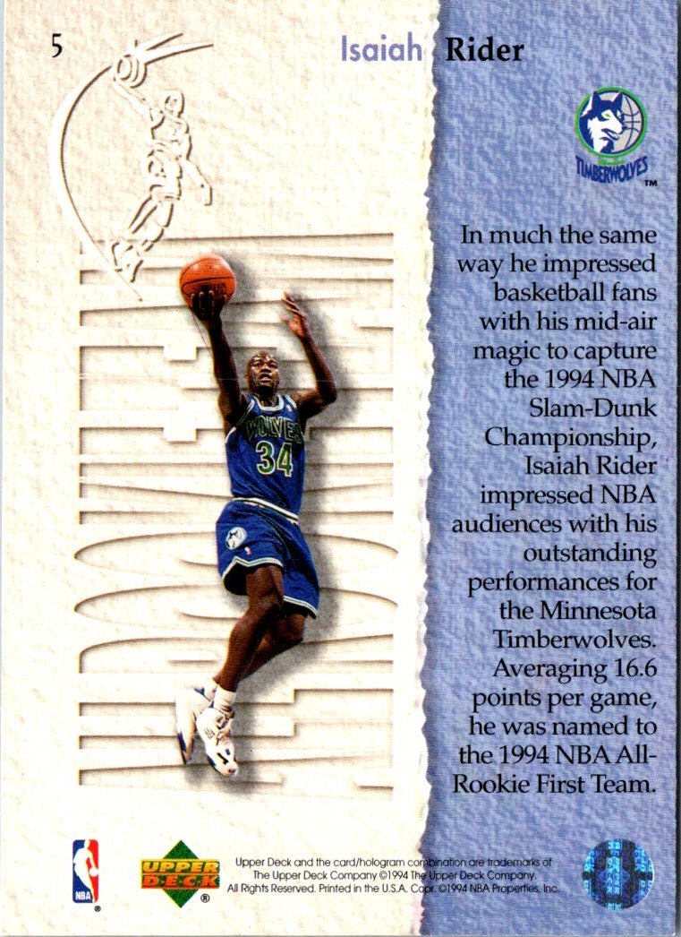 1994 Upper Deck Isaiah Rider