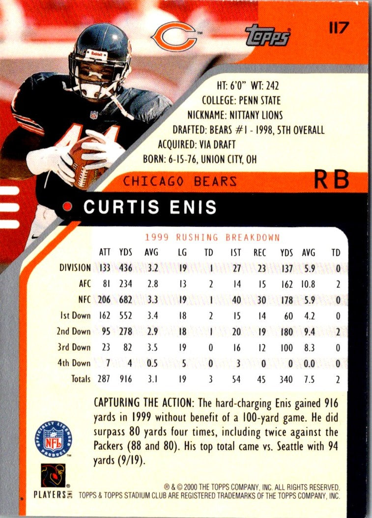 2000 Stadium Club Curtis Enis