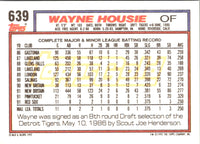 1992 Topps Wayne Housie #639 Rookie