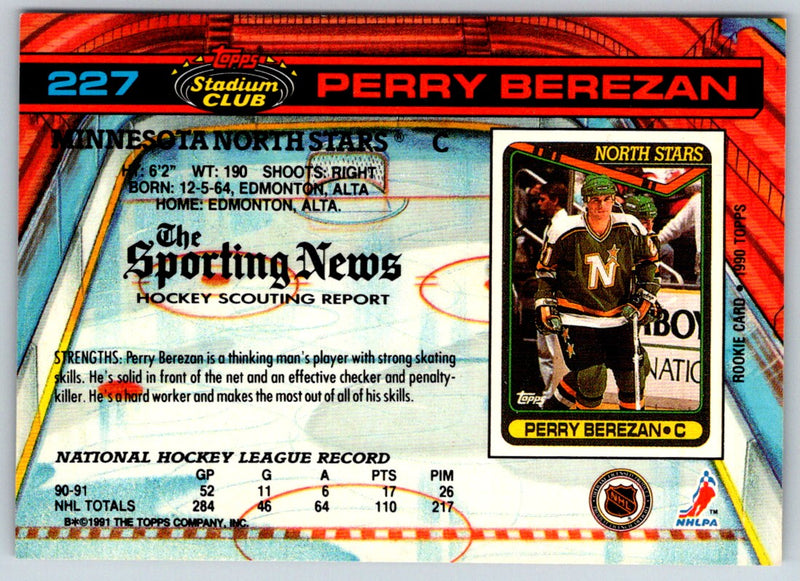 1991 Stadium Club Perry Berezan