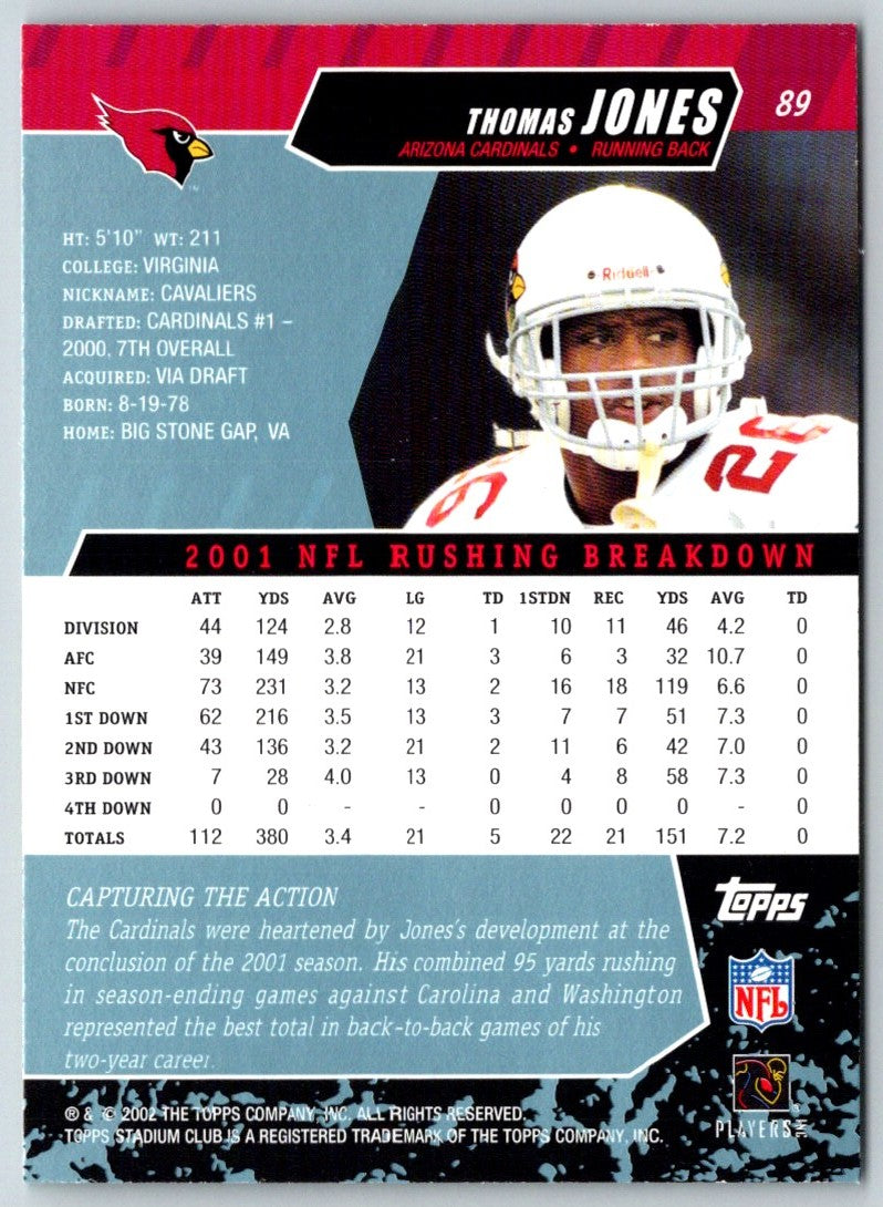 2002 Stadium Club Thomas Jones