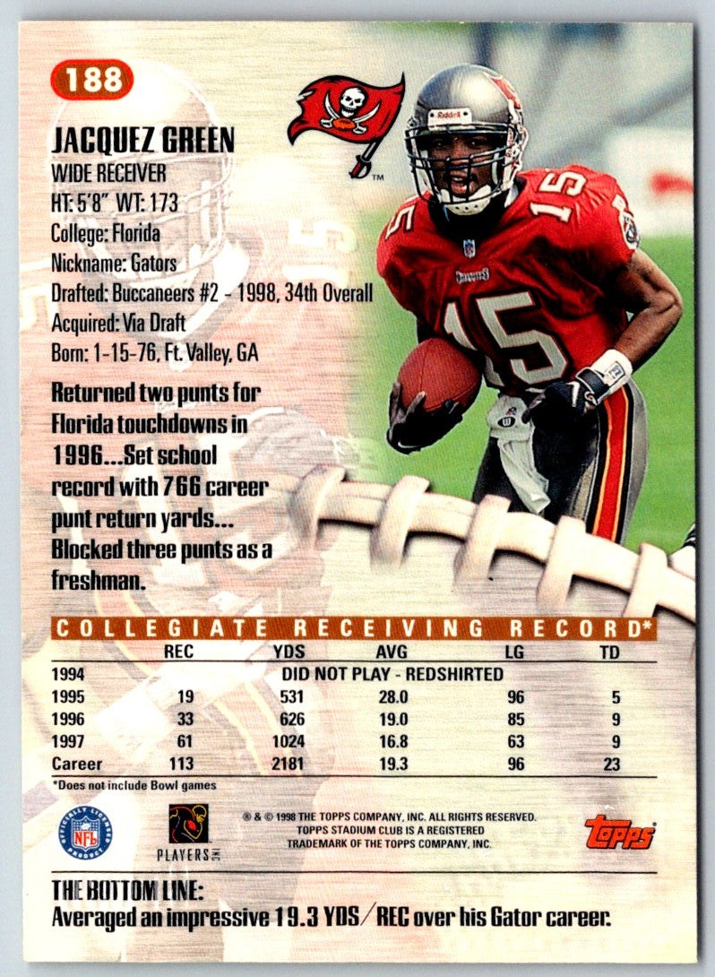 1998 Stadium Club Jacquez Green