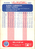 1987 Fleer Limited Edition Kirk Gibson #17