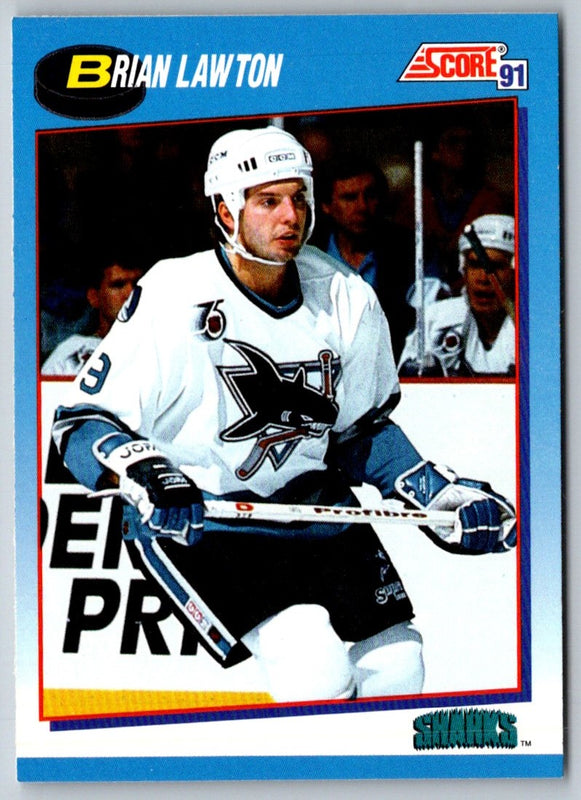1991 Score Canadian Bilingual Brian Lawton #648