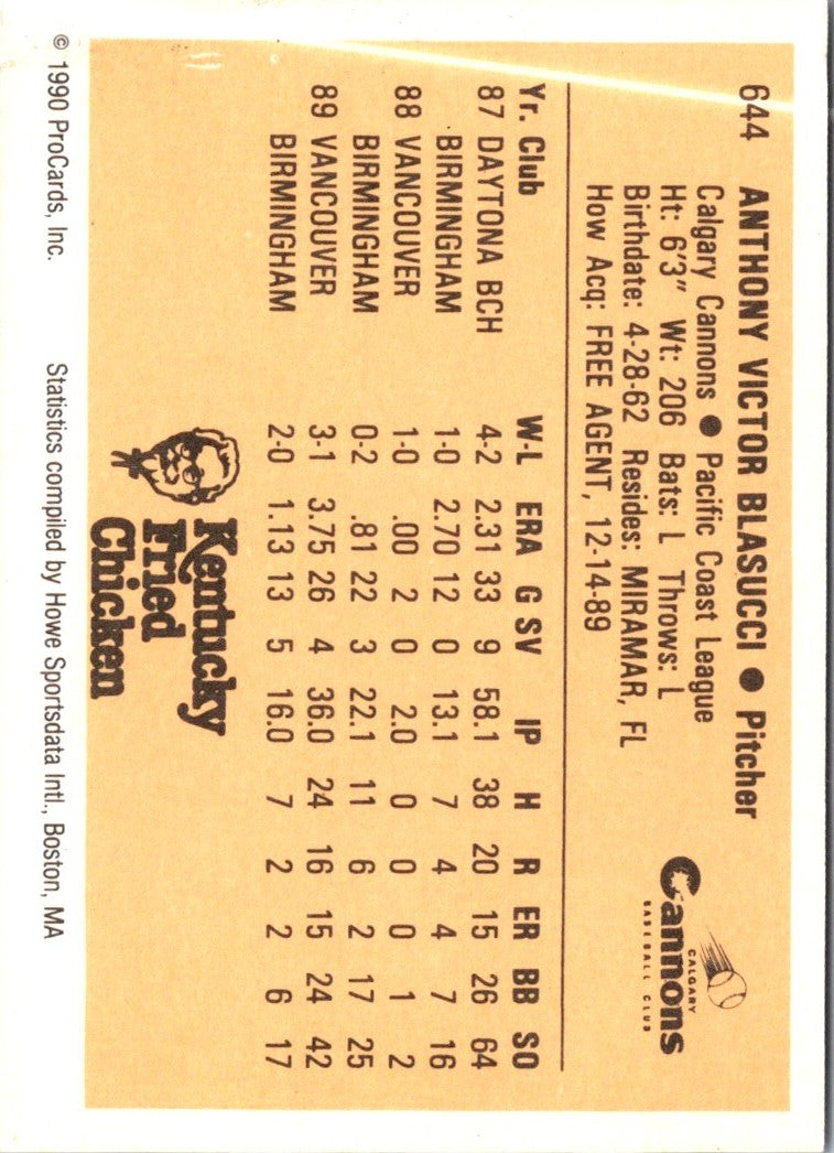 1990 ProCards Tony Blasucci