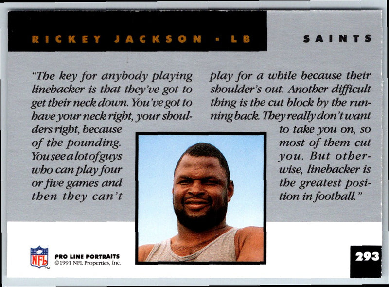 1991 Pro Line Portraits Rickey Jackson