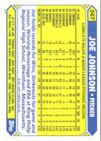 1987 Topps Traded Joe Johnson #56T