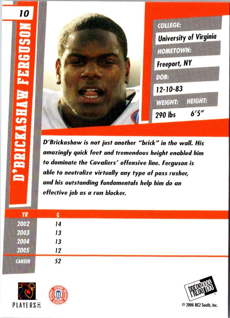 2006 Press Pass SE D'Brickashaw Ferguson
