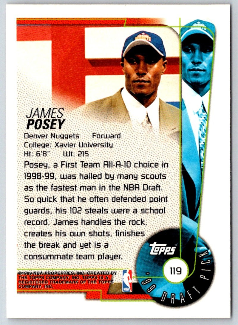 1999 Topps Tipoff James Posey