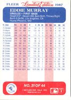 1987 Fleer Limited Edition Eddie Murray #31