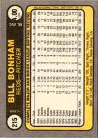 1981 Fleer Bill Bonham #215B