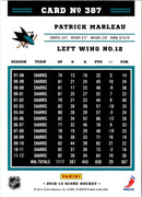 2012 Score Patrick Marleau