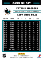 2012 Score Patrick Marleau #387