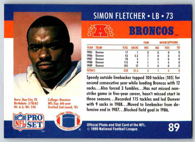 1990 Pro Set Simon Fletcher