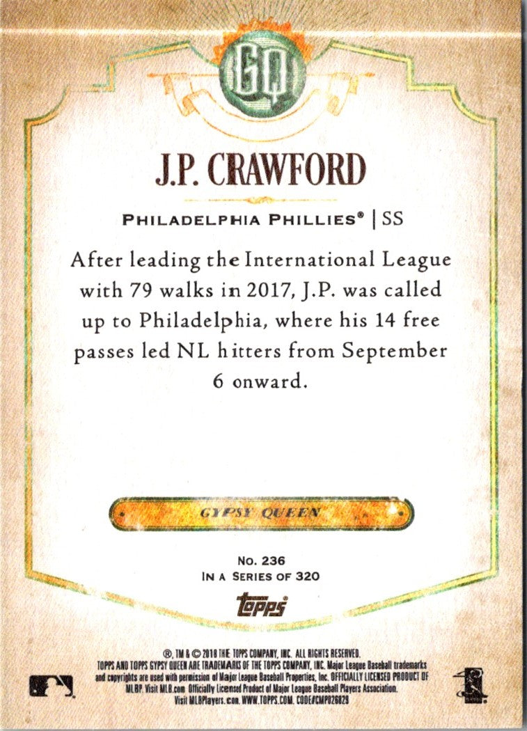 2018 Topps Gypsy Queen J.P. Crawford