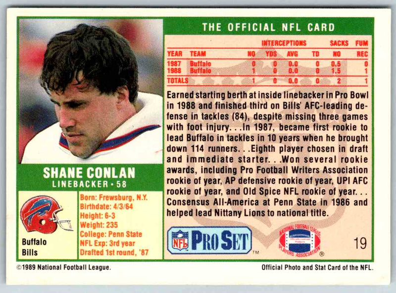 1989 NFL Proset Shane Conlan