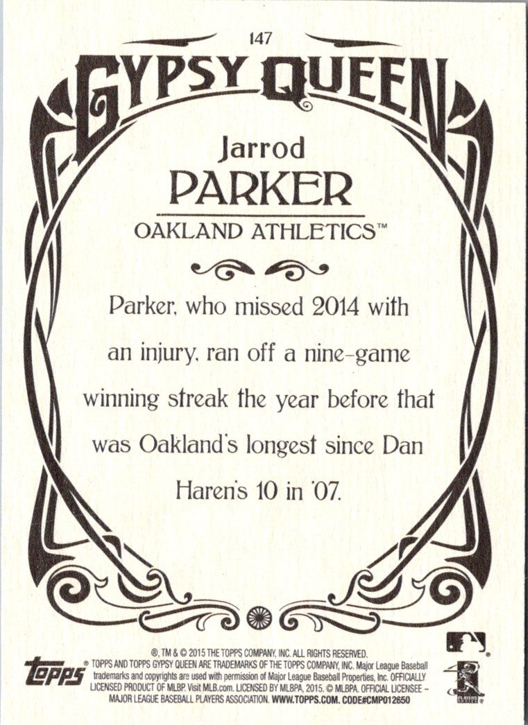 2015 Topps Gypsy Queen Jarrod Parker