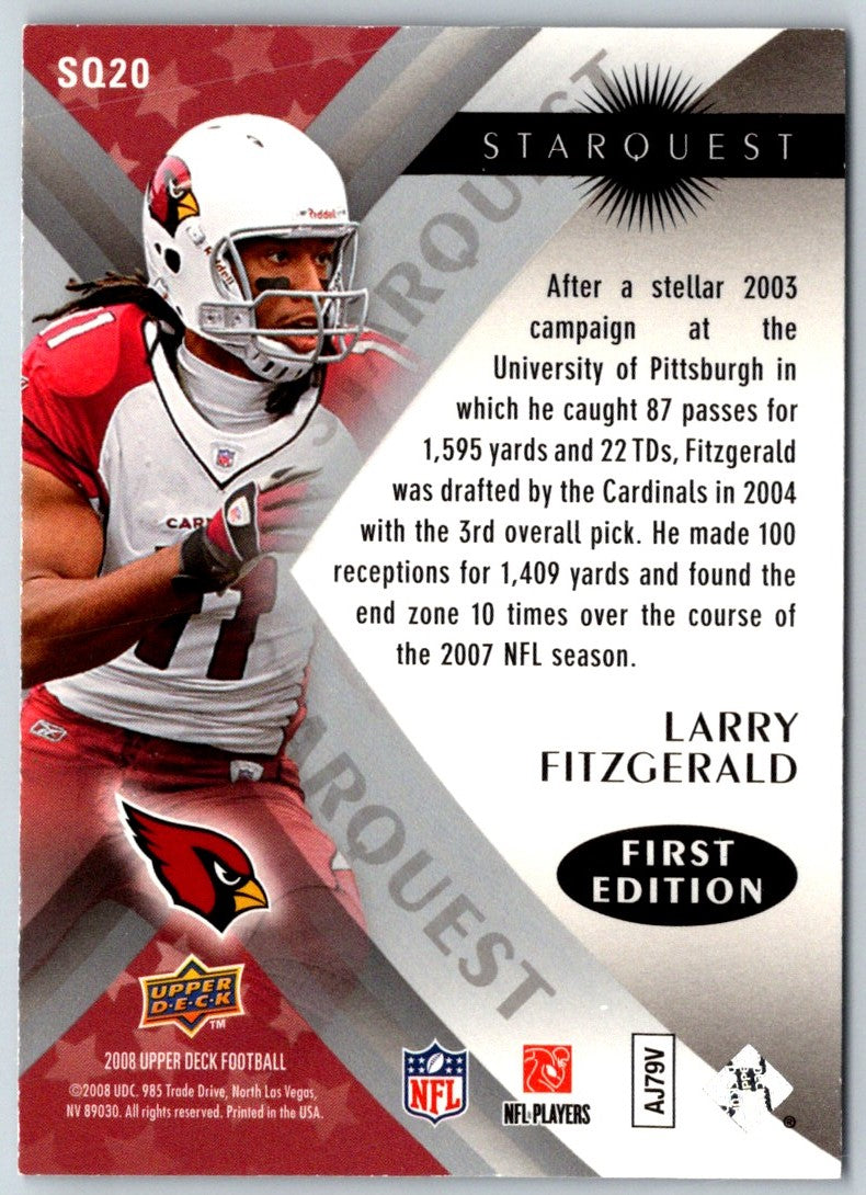 2008 Upper Deck StarQuest Larry Fitzgerald