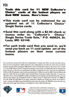 1995 Collector's Choice Update Trade Cards Fernando Valenzuela #TC5