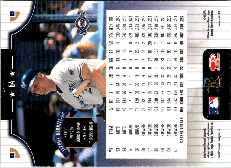 2002 Donruss Jeromy Burnitz