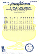 1990 Fleer Award Winners Vince Coleman