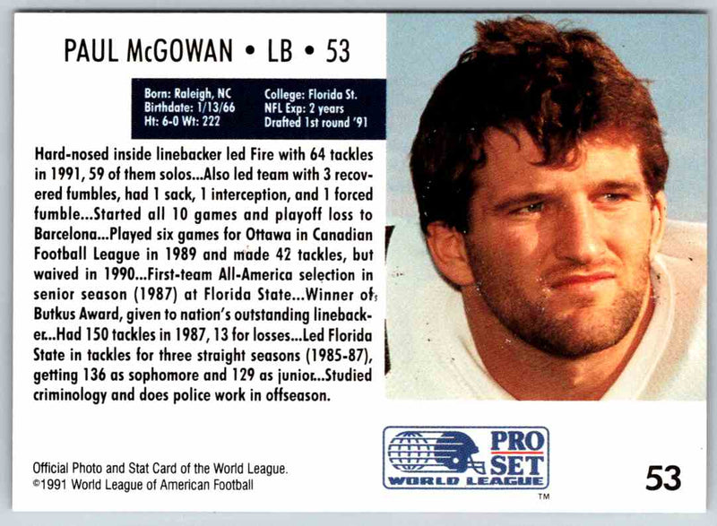 1991 Proset World League Paul McGowan