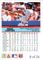 1992 Fleer 7 Eleven/Citgo The Performer David Justice #8