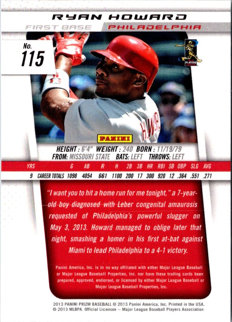 2013 Panini Prizm Ryan Howard