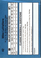 1990 Classic Blue Mike LaValliere #42