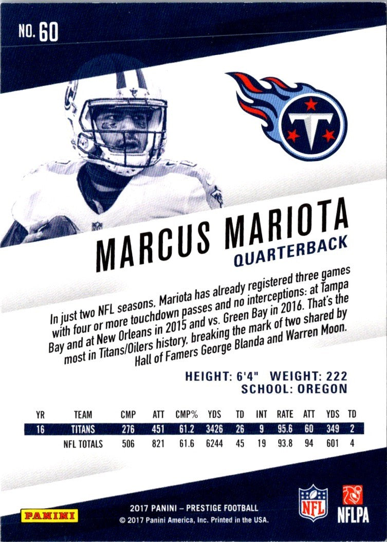 2017 Panini Prestige Marcus Mariota