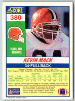 1990 Score Kevin Mack #380