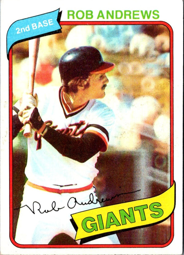 1980 Topps Rob Andrews #279