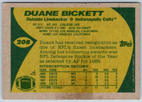 1989 Topps Duane Bickett #208