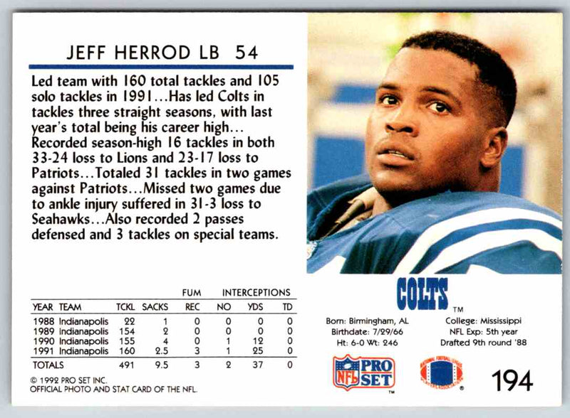 1990 Proset Jeff Herrod