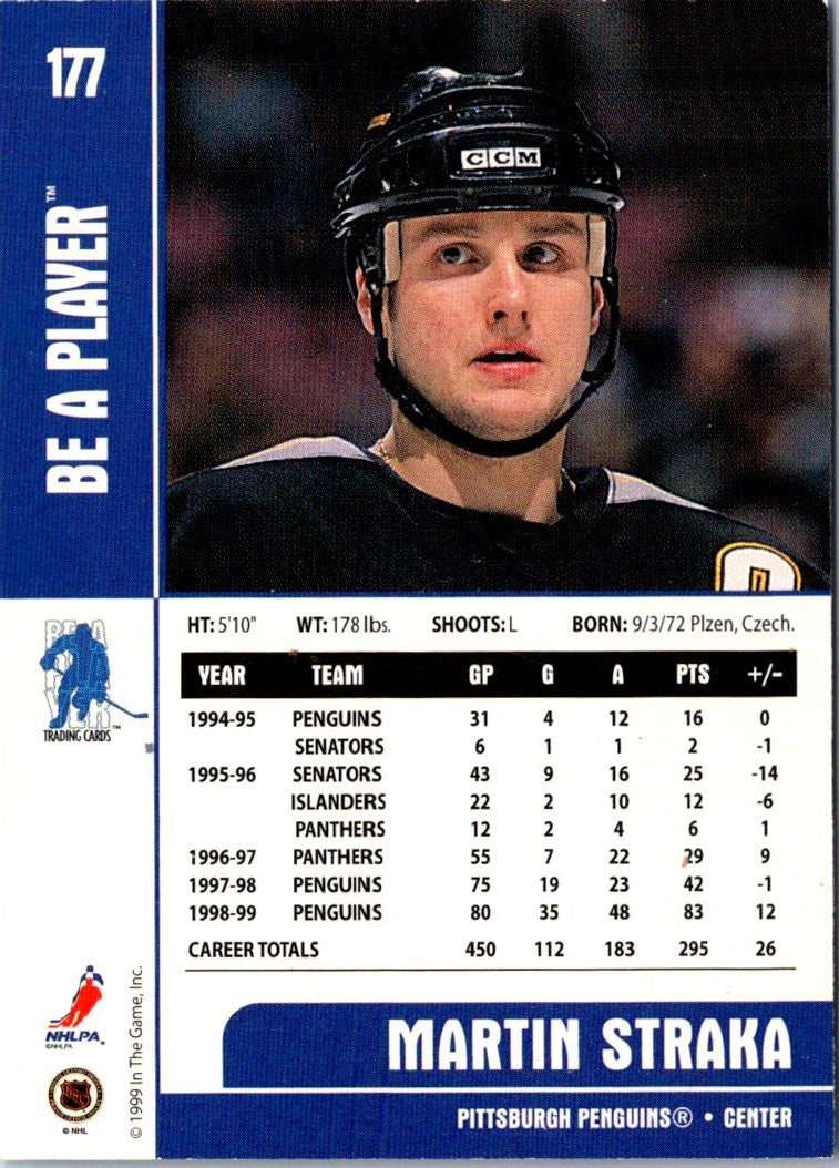 1999 Be a Player Memorabilia Martin Straka