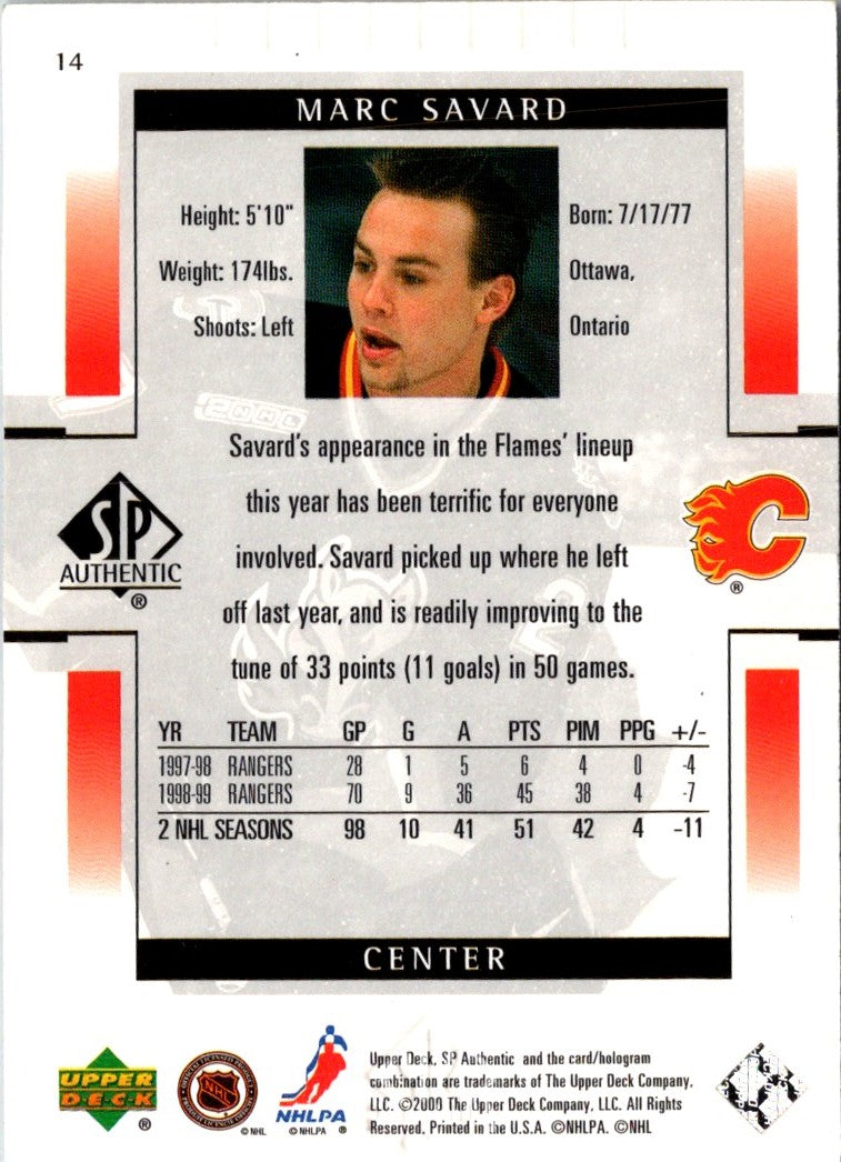 2001 Upper Deck Playmakers Marc Savard