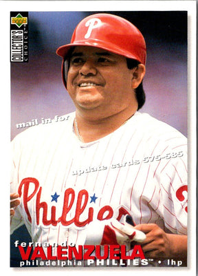 1995 Collector's Choice Update Trade Cards Fernando Valenzuela #TC5