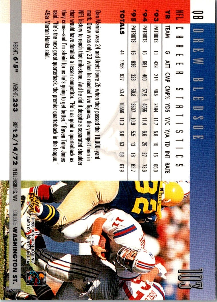 1996 Donruss Drew Bledsoe