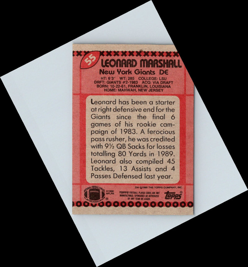1990 Topps Leonard Marshall