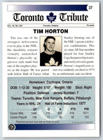 1991 Ultimate Original 6 French Tim Horton #37