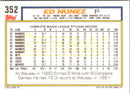 1992 Topps Gold Winners Edwin Nunez