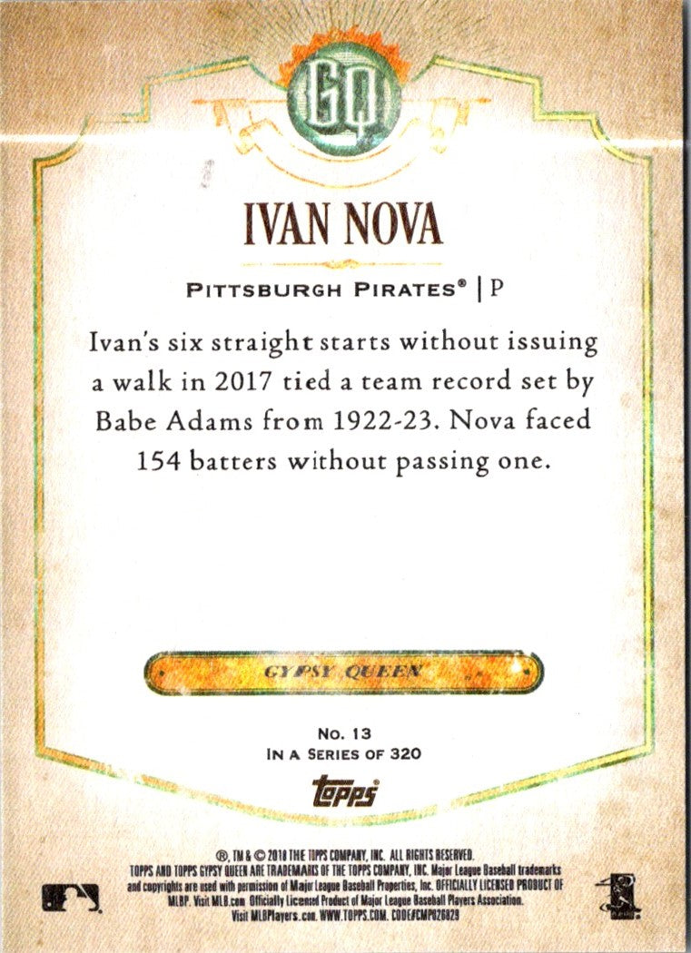 2018 Topps Gypsy Queen Ivan Nova