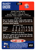 2002 Topps Total Randy Knorr #231