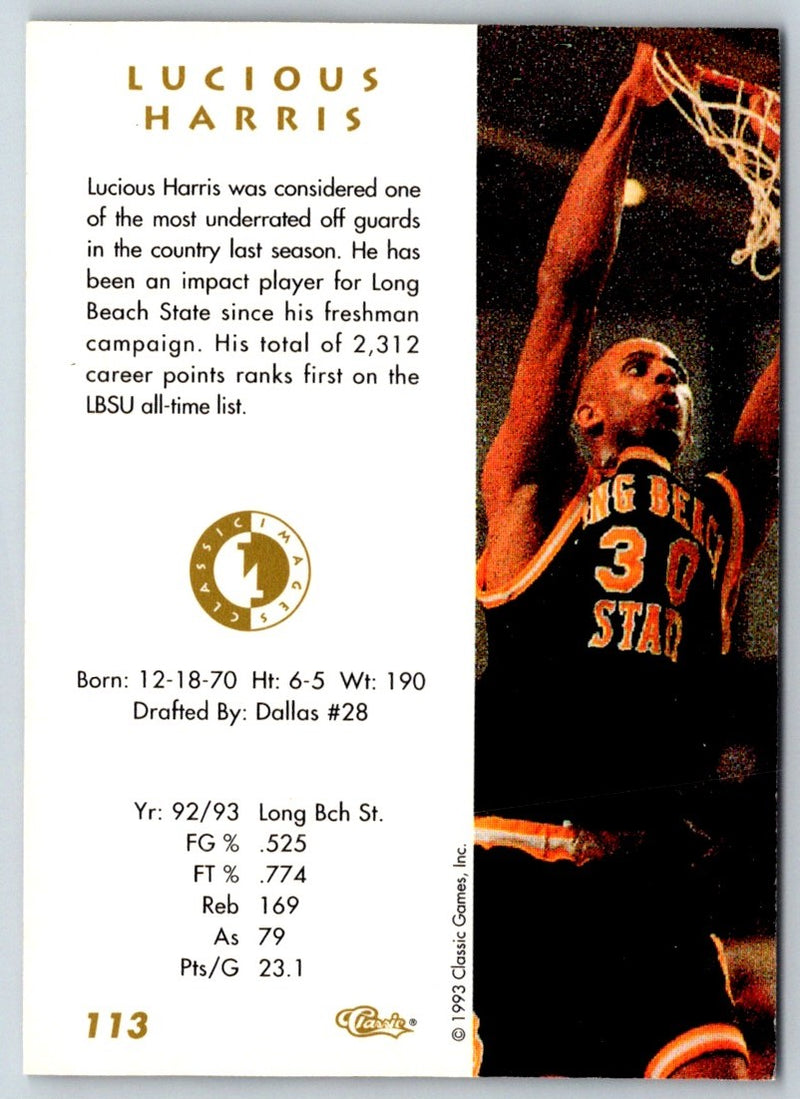 1993 Classic Lucious Harris