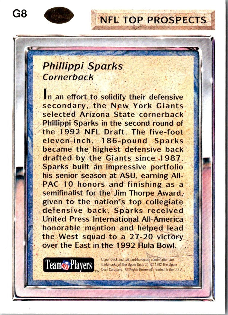 1992 Upper Deck Gold Phillippi Sparks