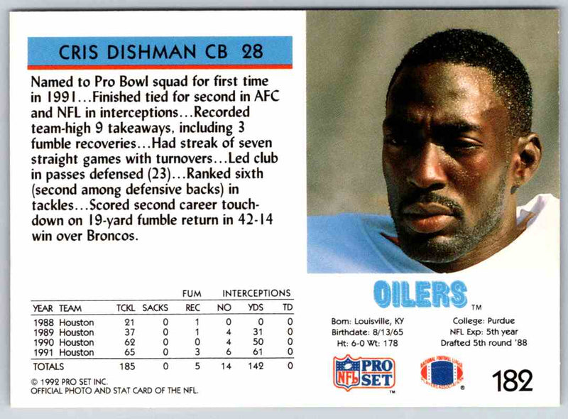 1992 Proset Cris Dishman