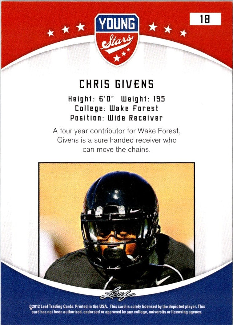 2012 Leaf Young Stars Chris Givens